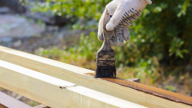 how to stain a pressure-treated wood fence